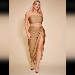 Shein Plus Size 2 Piece Skirt Set